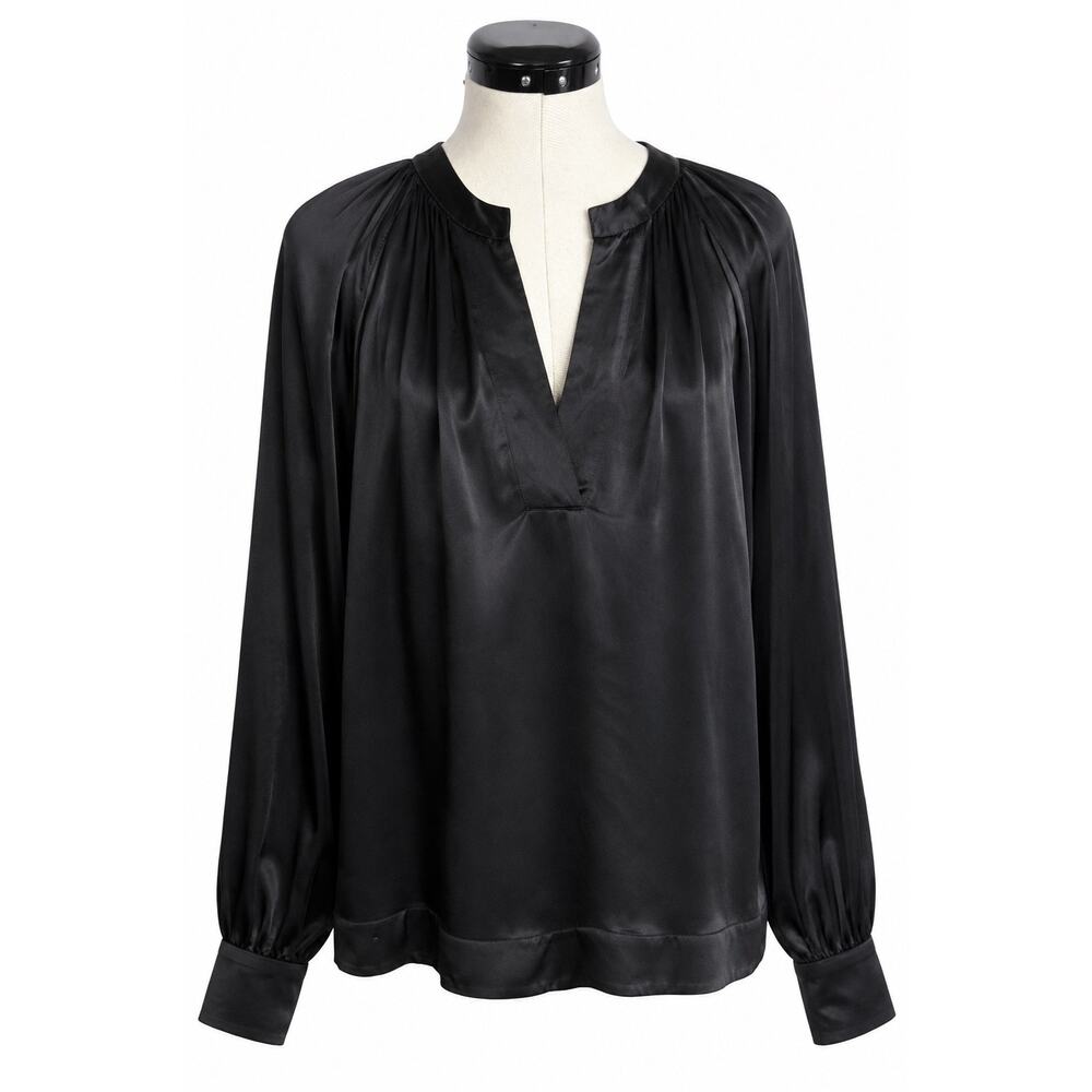 Rails Black Long Sleeve Blouse